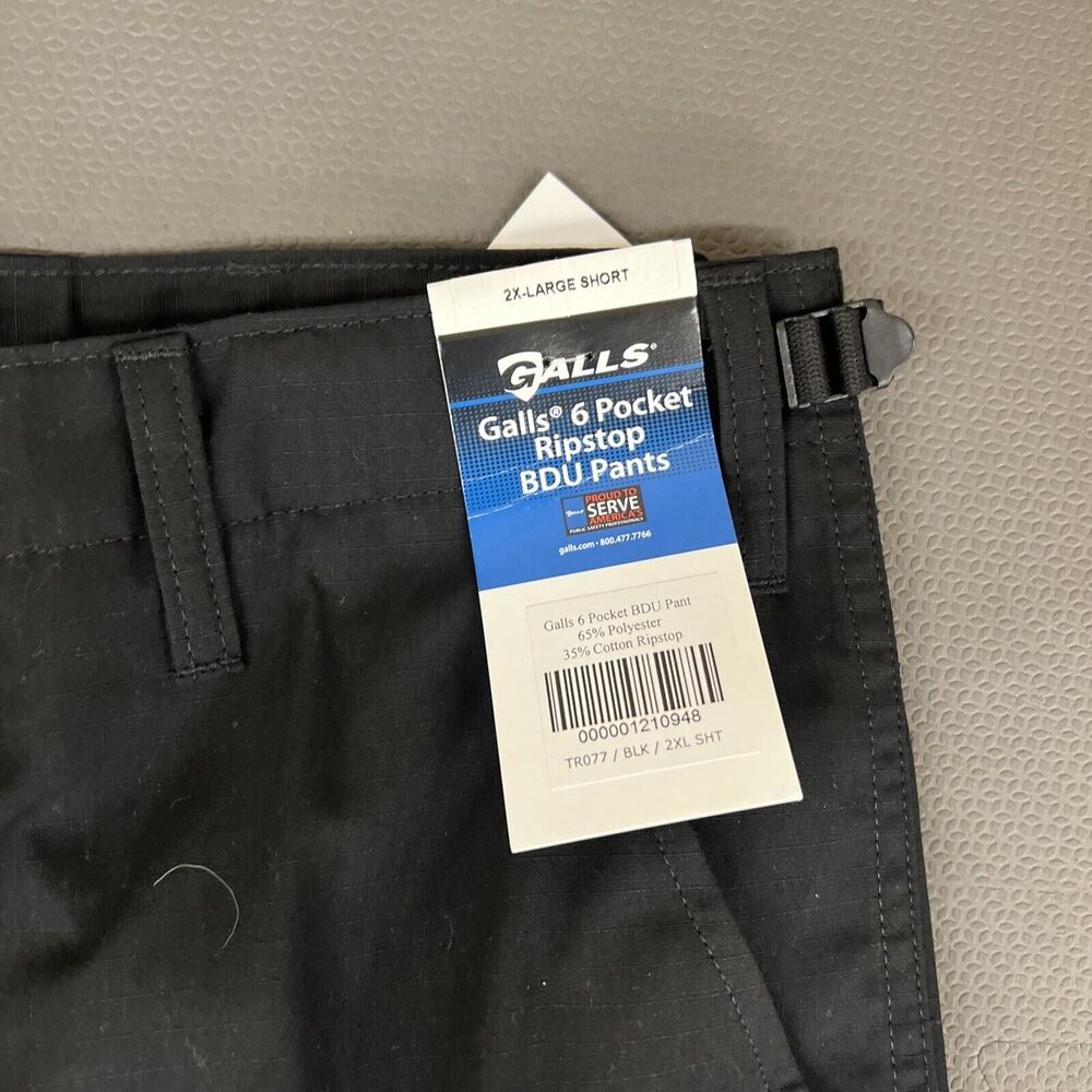 NWT MENS 2X-LARGE GALLS 6 POCKET POLY COTTON RIPSTOP BDU PANTS TR077 BLK Charity - Picture 3 of 11